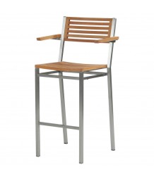Barlow Tyrie - Equinox High Dining Armchair with Teak Seat and Back